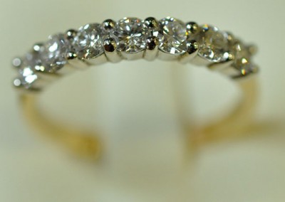 Platinum Diamond Yellow Gold wedding ring