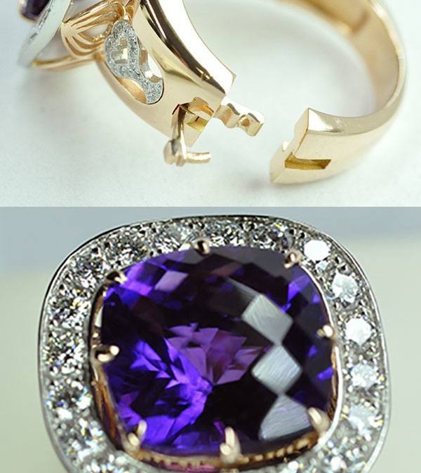 Briolettes amethyst ring