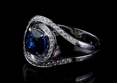 Diamonds Sapphire Ring