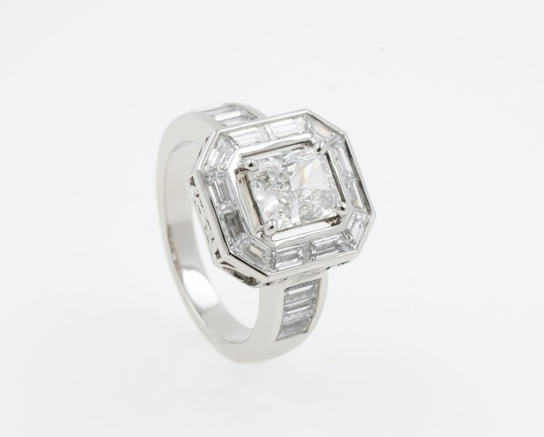 Bague Art Déco diamants