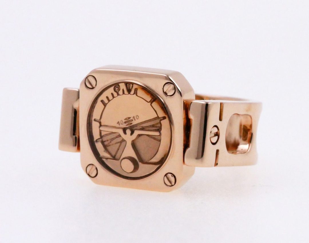 Bague aéronautique reverso en or rose