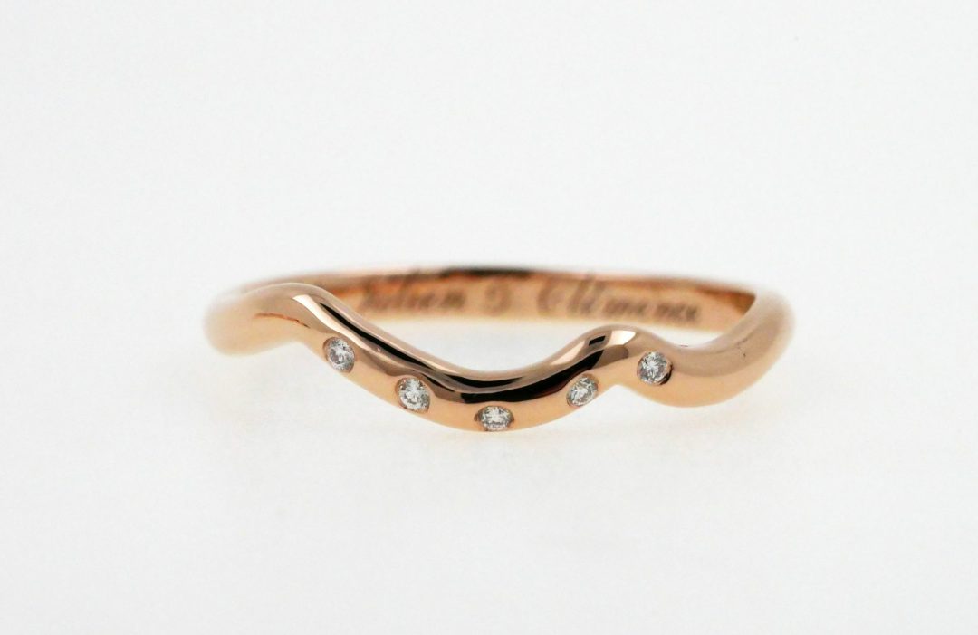 Ring in rose gold and diamond