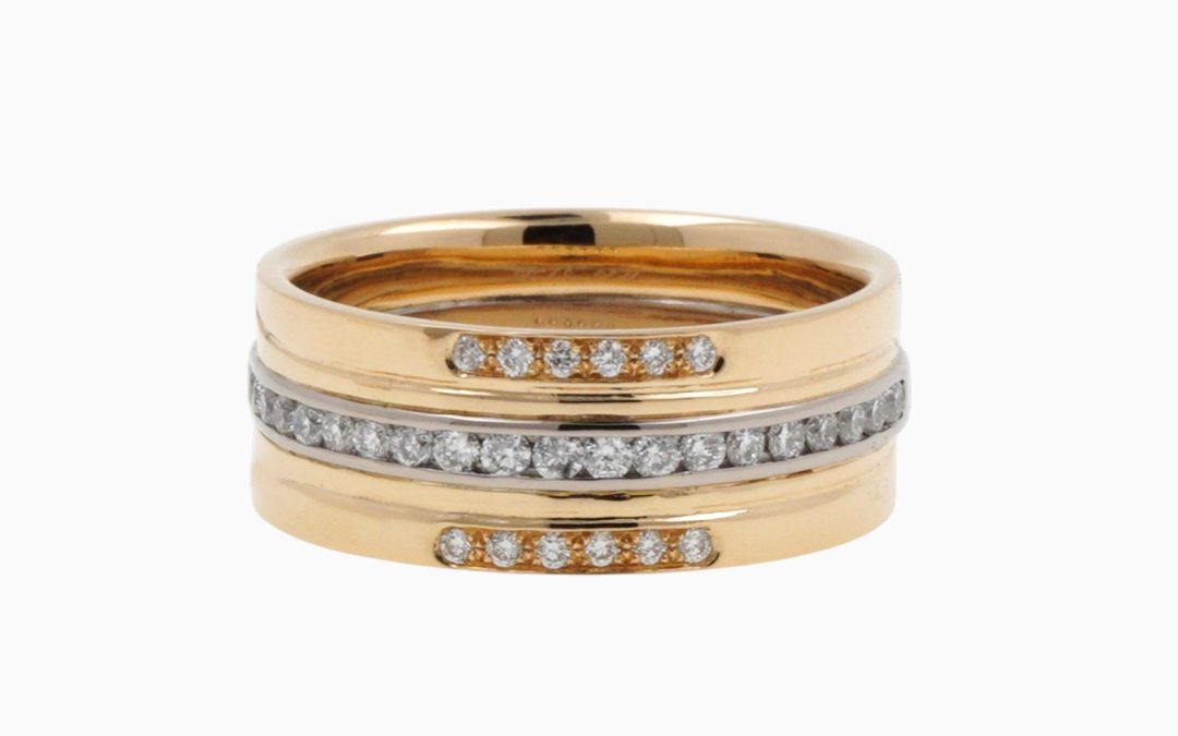 Ring Triple Anneau Diamants