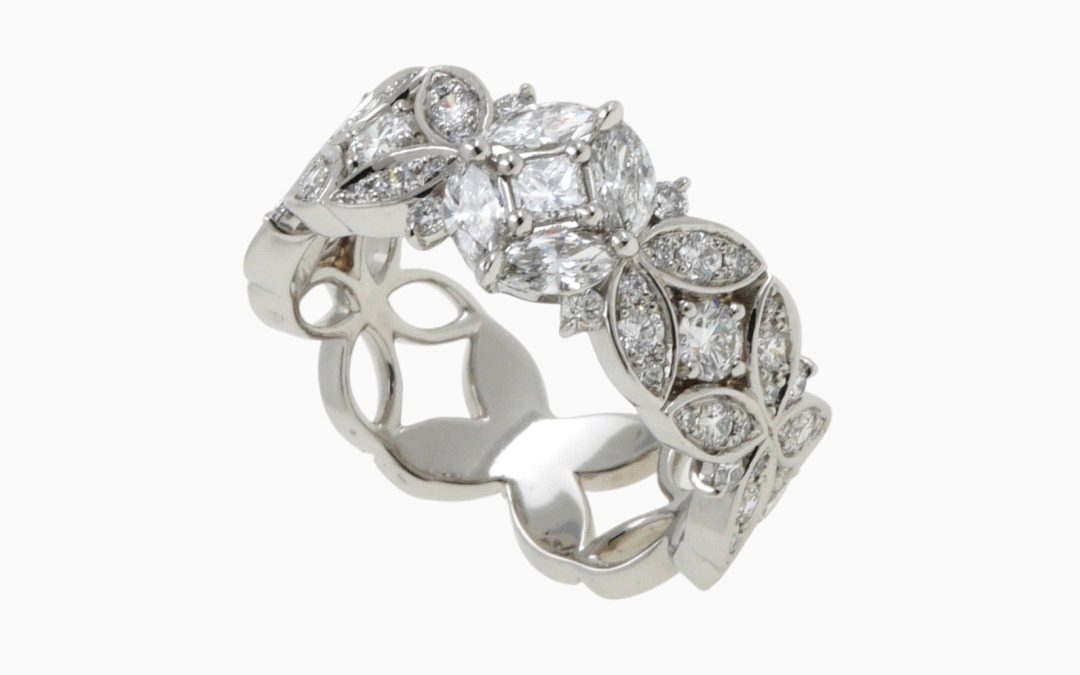 Ring Diamants Taille Princesse