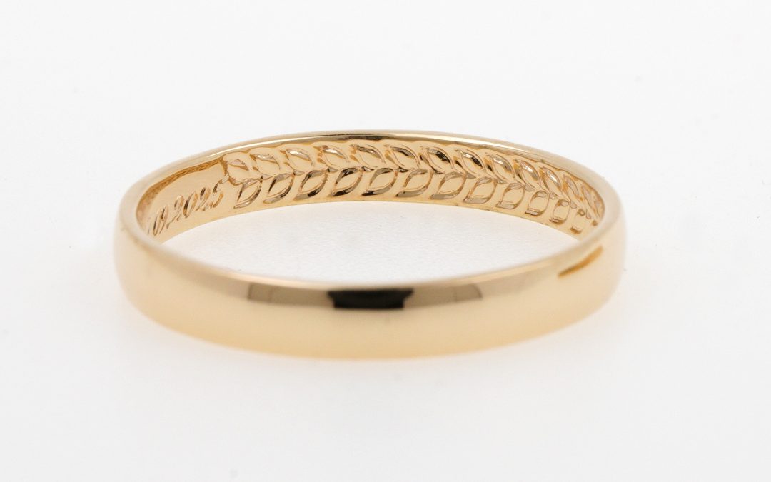 Ring Or Jaune Gravée