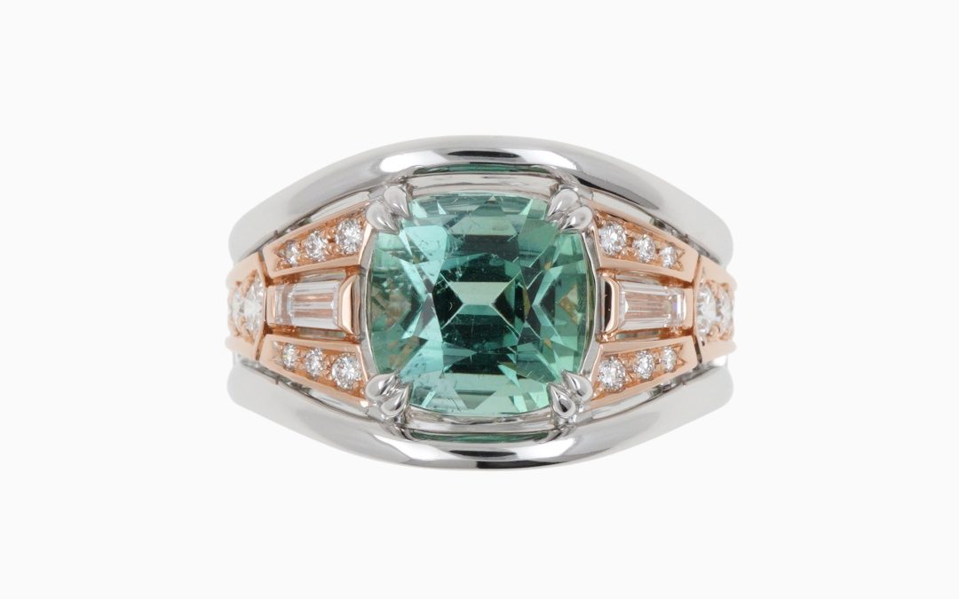 Bague Bandeau Tourmaline Verte