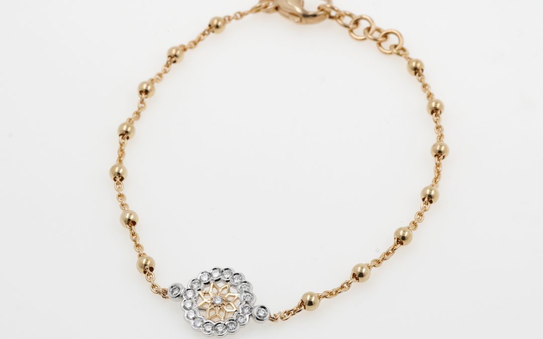 Bracelet Bicolore Or Jaune et Blanc