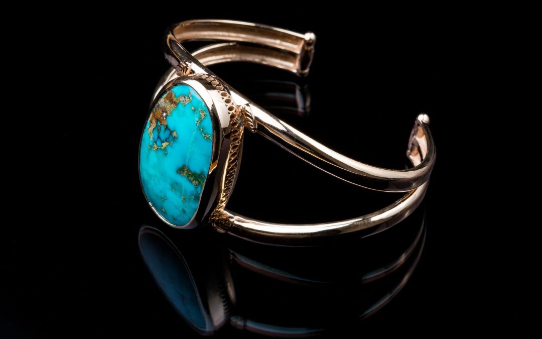 Bracelet Jonc Or Rose et Opale