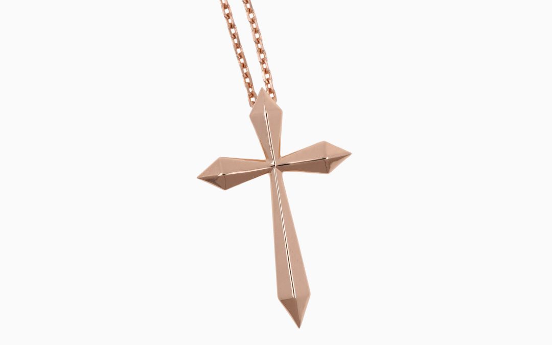 Pendentif Croix Or Rose